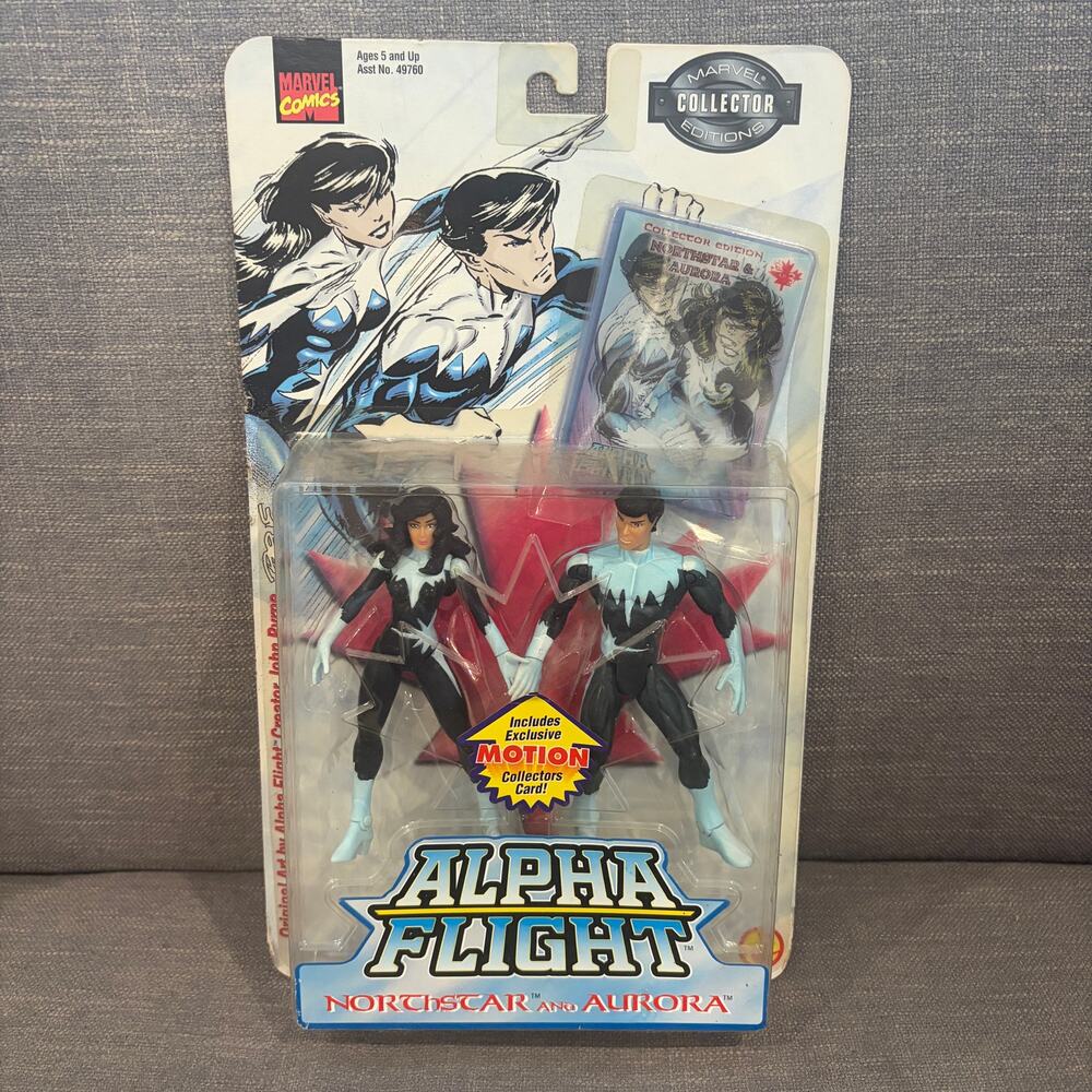 Marvel Comics 1999 Alpha Flight Northstar and Aurora 6" Action Figure NEW